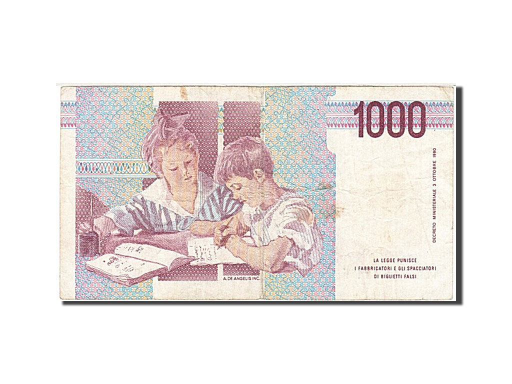 Billete, 1000 Lire, Italia, MBC