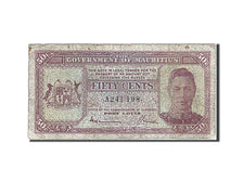 Mauritius, 50 Cents, 1940, KM #25a, VF(20-25), A241198