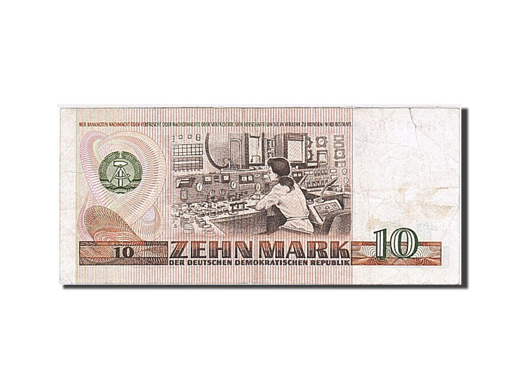 Germany - Democratic Republic, 10 Mark, 1971, KM #28b, AU(50-53), PH 013890
