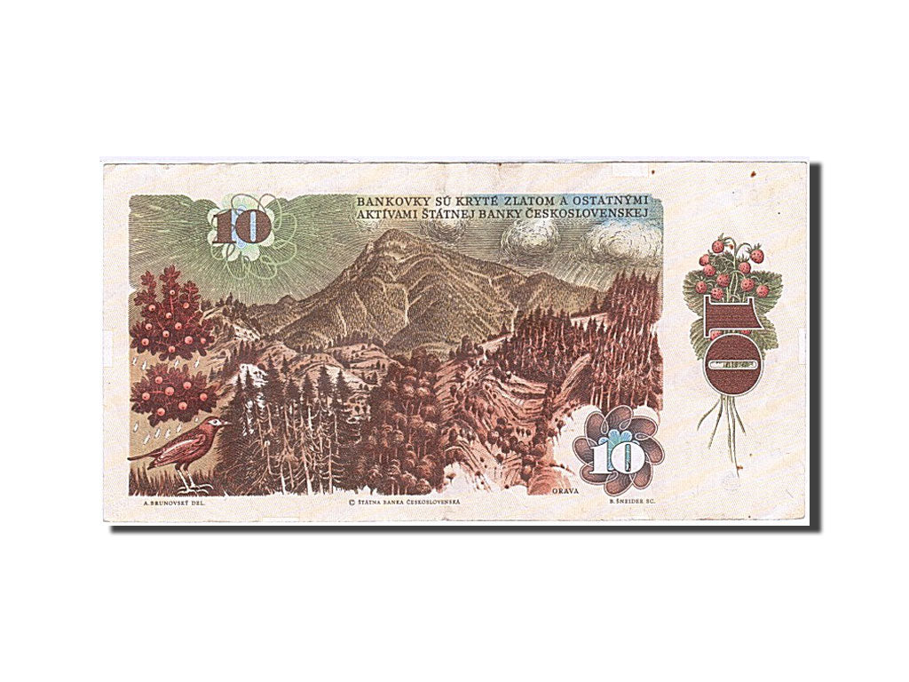 Banknote, Czechoslovakia, 10 Korun, 1986, AU(50-53)