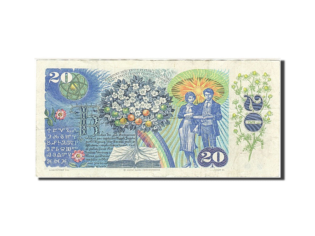 Geldschein, Tschechoslowakei, 20 Korun, 1988, SS