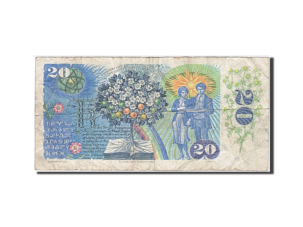 Geldschein, Tschechoslowakei, 20 Korun, 1988, S