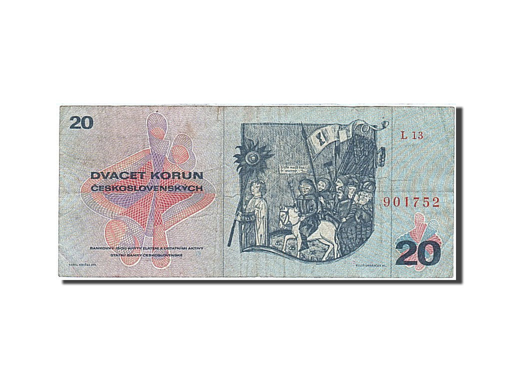 Banknote, Czechoslovakia, 20 Korun, 1970, VF(20-25)