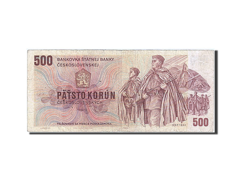 Banconote, Cecoslovacchia, 500 Korun, 1973, MB