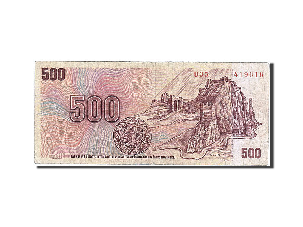 Banconote, Cecoslovacchia, 500 Korun, 1973, MB