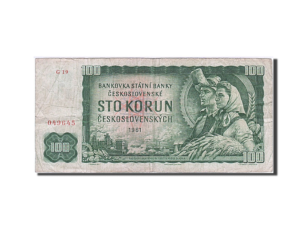 Banconote, Cecoslovacchia, 100 Korun, 1961, MB