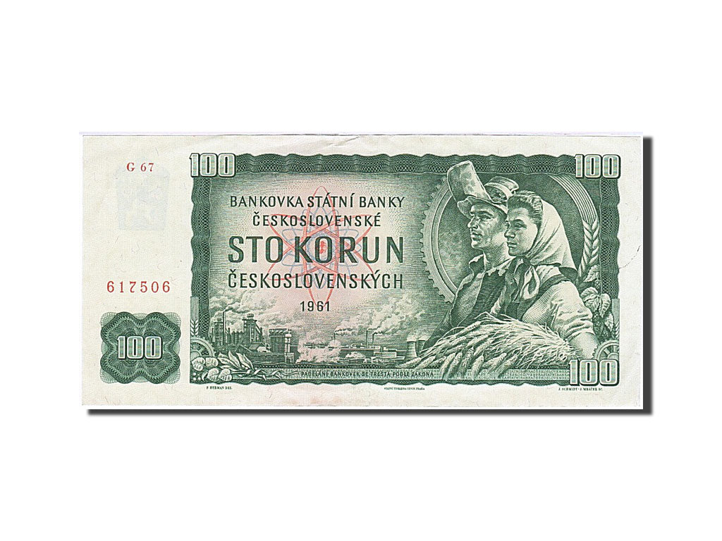 Banknote, Czechoslovakia, 100 Korun, 1961, AU(55-58)