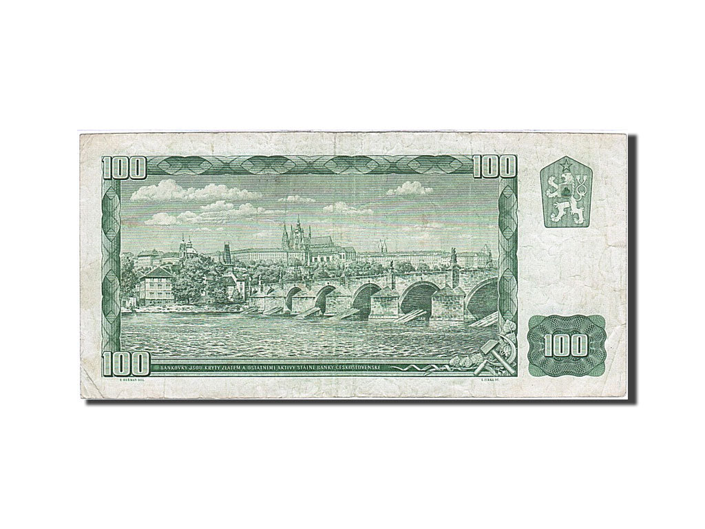 Biljet, Tsjecho-Slowakije, 100 Korun, 1961, TTB