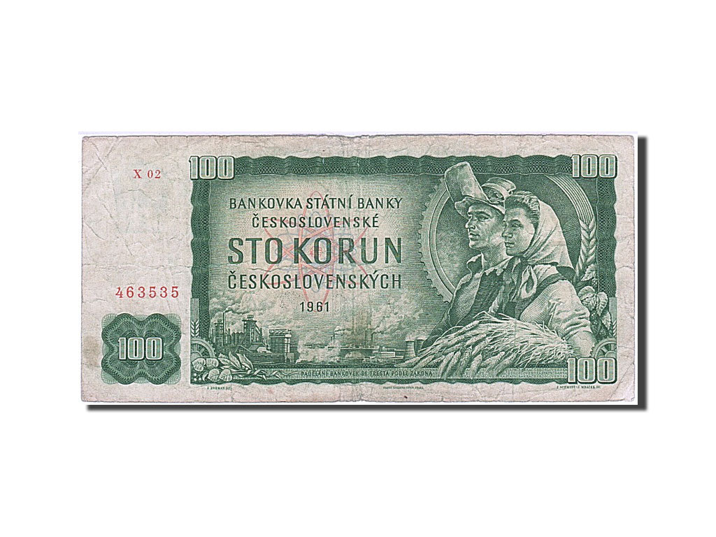 Banknot, Czechosłowacja, 100 Korun, 1961, VF(20-25)