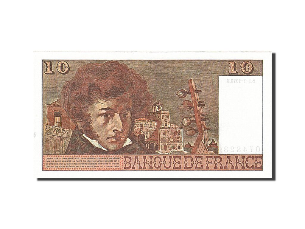 Biljet, Frankrijk, 10 Francs, 10 F 1972-1978 ''Berlioz'', 1976, 1976-07-01, SPL