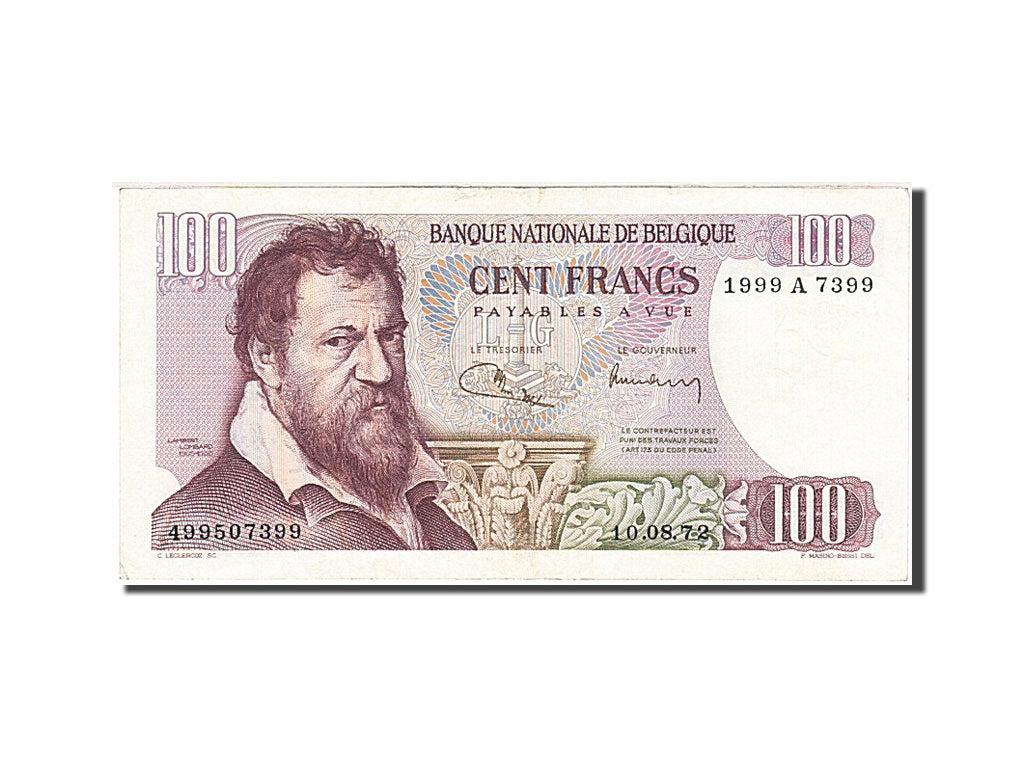 Belgique, 100 Francs, type Lambert Lombard