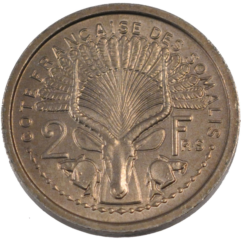 C&ocirc;te Fran&ccedil;aise des Somalis, 2 Francs, 1948, MS(60-62),...