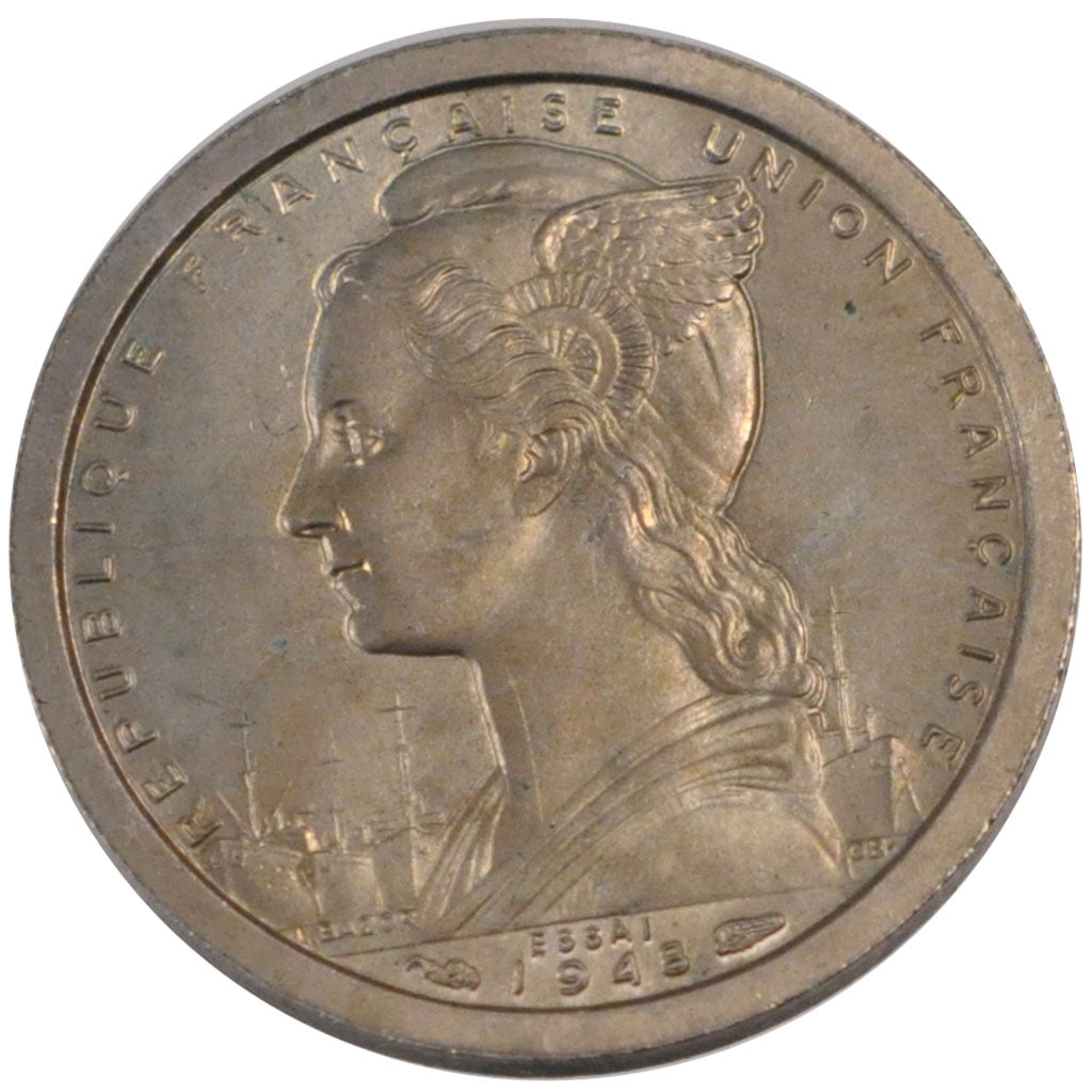 C&ocirc;te Fran&ccedil;aise des Somalis, 1 Franc, 1948, MS(60-62),...