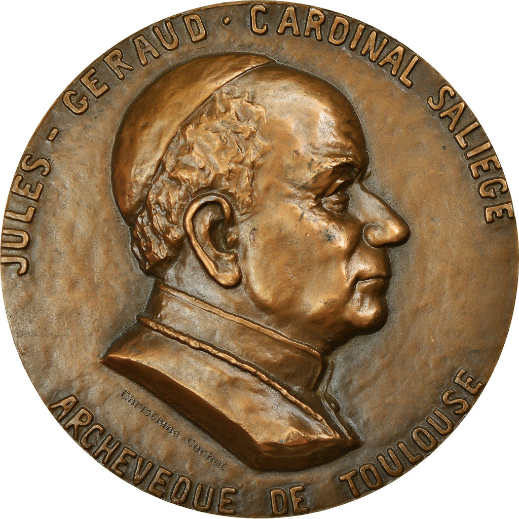 France, Medal, Jules Géraud, Cardinal Saliège, Archevêque de Toulouse, 1956
