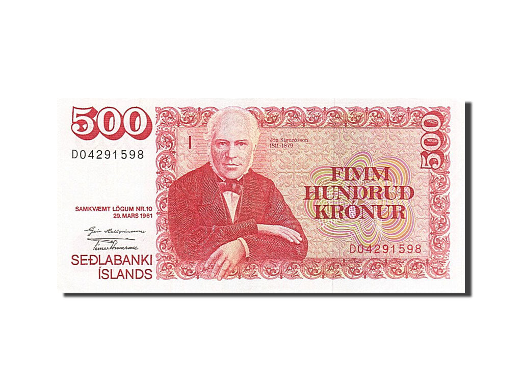 Iceland, 500 Krónur, 1981, KM #51a, UNC(60-62), D 04291598