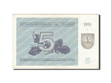 Lithuania, 5 (Talonas), 1991, KM #34b, EF(40-45), CI 548583