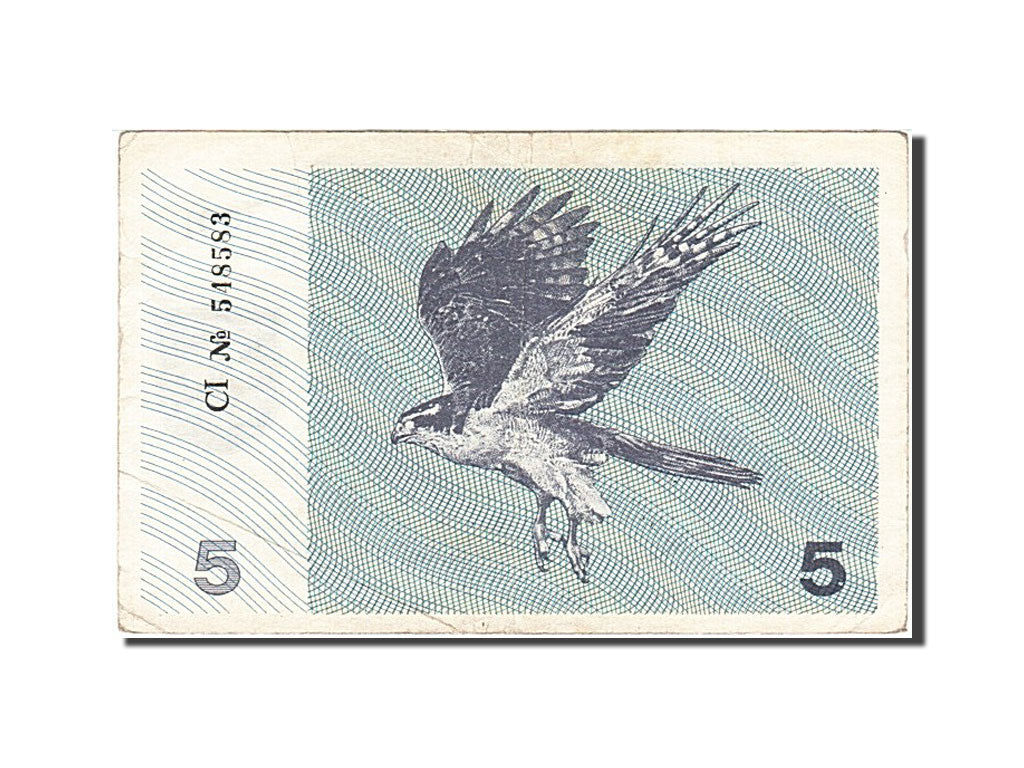 Lithuania, 5 (Talonas), 1991, KM #34b, EF(40-45), CI 548583