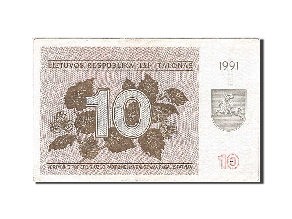 Lithuania, 10 (Talonas), 1991, KM #35b, EF(40-45), CI 453240