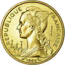 Coin, French Somaliland, 10 Francs, 1965, Paris, MS(65-70), Aluminum-Bronze
