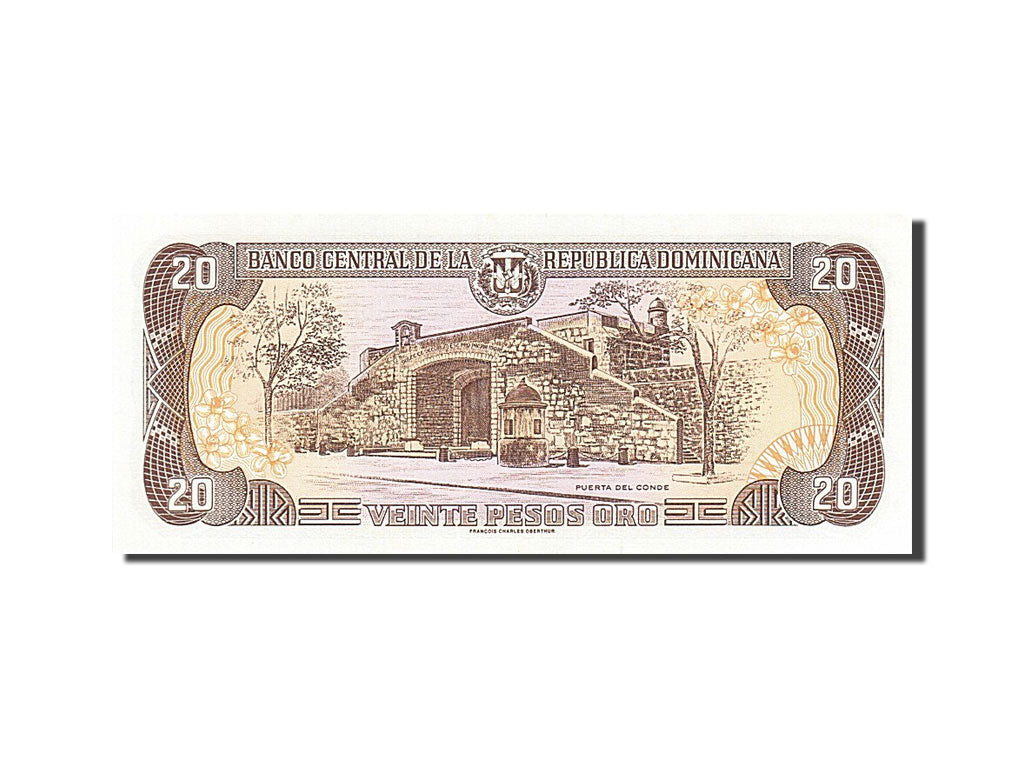 République Dominicaine, 20 Pesos Oro, type 1996-1997