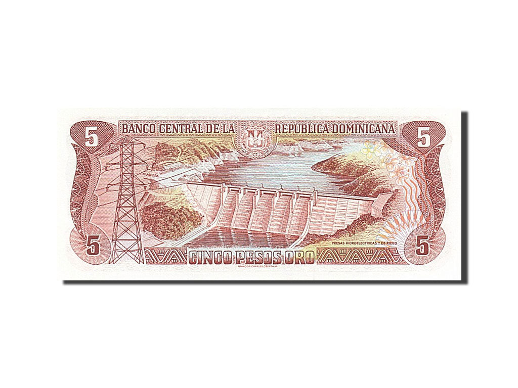 Dominican Republic, 5 Pesos Oro, 1997, KM #152a, UNC(65-70), G 099363 Z