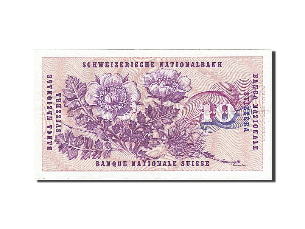 Switzerland, 10 Franken, 1972, KM #45r, 1972-01-24, AU(50-53), 80 H