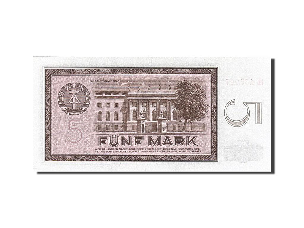 Banknote, Germany - Democratic Republic, 5 Mark, 1964, AU(55-58)