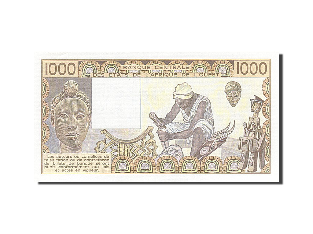 West African States, 1000 Francs, 1985, KM #207Be, UNC(63), K 189936