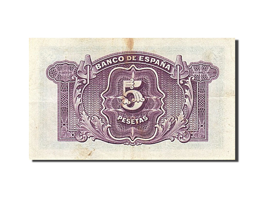 Banconote, Spagna, 5 Pesetas, 1935, BB