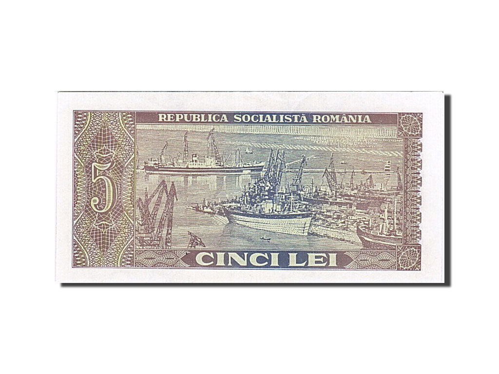 Romania, 5 Lei, 1966, KM #93a, AU(55-58), A 0059