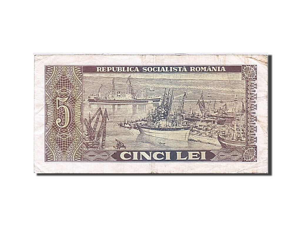 Billet, Roumanie, 5 Lei, 1966, TB