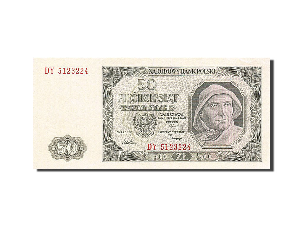 Poland, 50 Zlotych, 1948, KM #138, 1948-07-01, UNC(60-62), DY 5123224