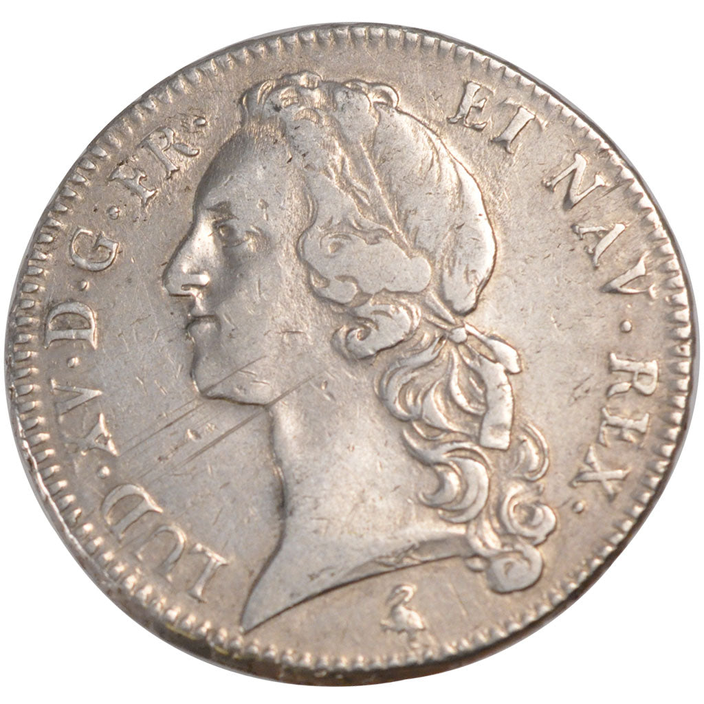 FRANCE, Écu au bandeau, ECU, 1760, Paris, KM #512.1, VF(30-35), Silver, Gadoury 
