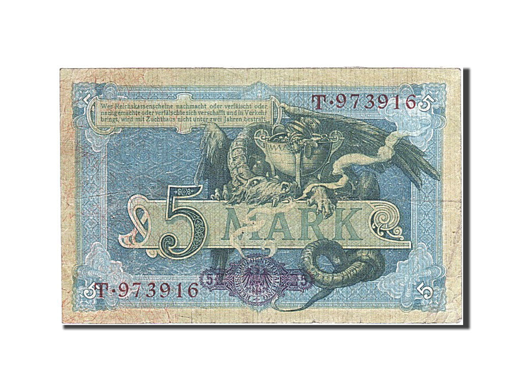 Germany, 5 Mark, 1904, KM #8a, 1904-10-31, VF(30-35), T 973916
