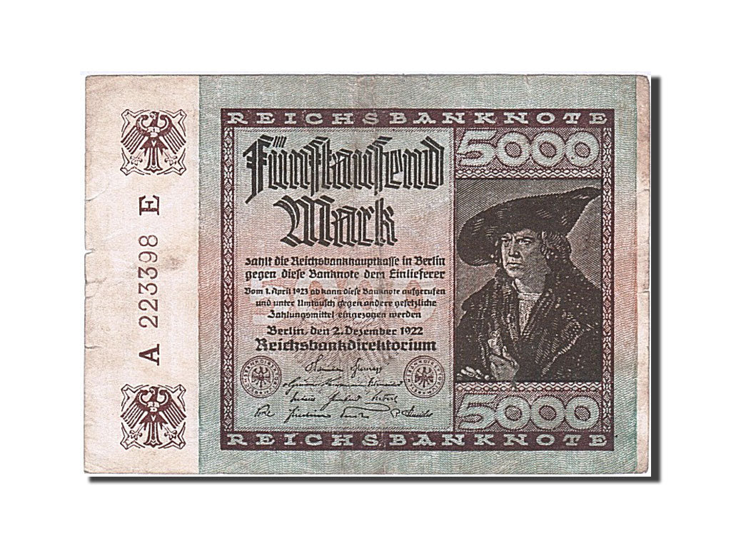 Banknote, Germany, 5000 Mark, 1922, 1922-12-02, VF(20-25)