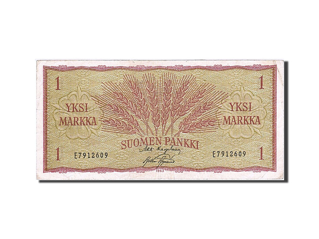 Finland, 1 Markka, 1963, KM #98a, AU(50-53), E 7912609