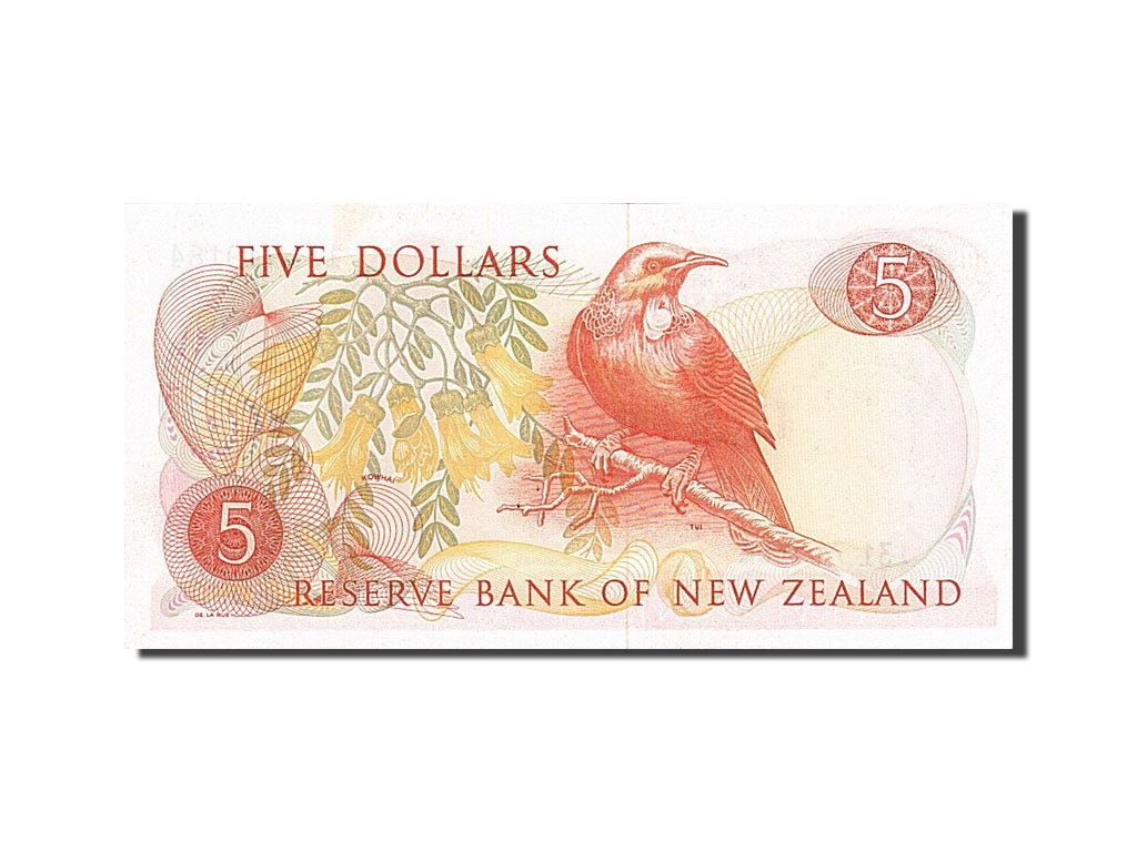 New Zealand, 5 Dollars, 1967, KM #165c, UNC(65-70), 131 719184