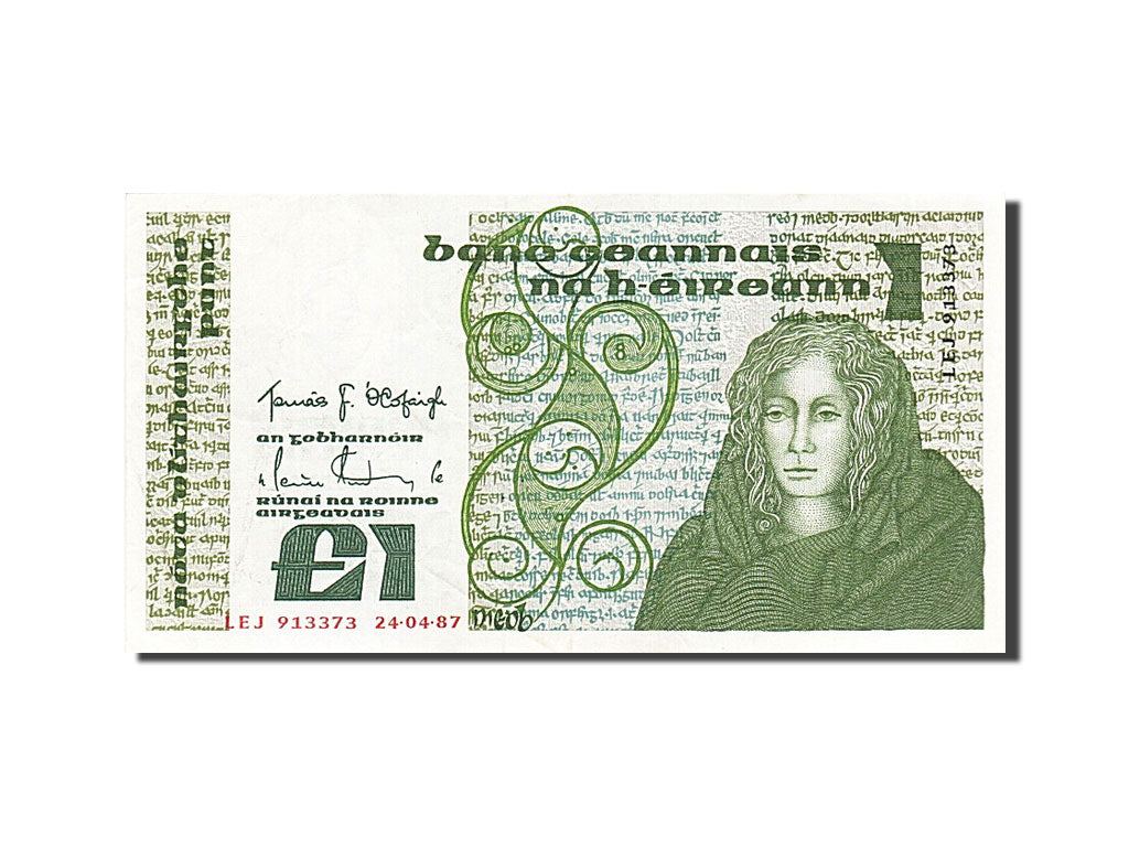 Ireland - Republic, 1 Pound, 1987, KM #70c, 1987-04-24, AU(55-58), LEJ 913373