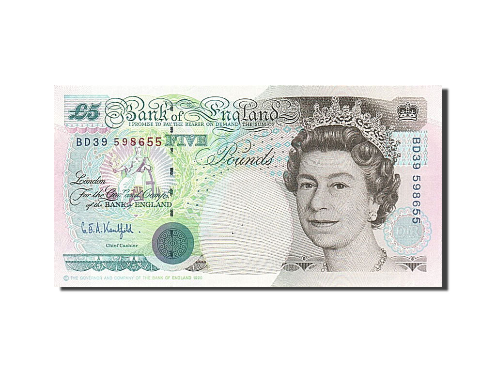 Great Britain, 5 Livres, 1991, AU(55-58), BD39