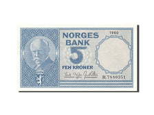 Norway, 5 Kroner, 1960, KM #30g, AU(55-58), H 7880351