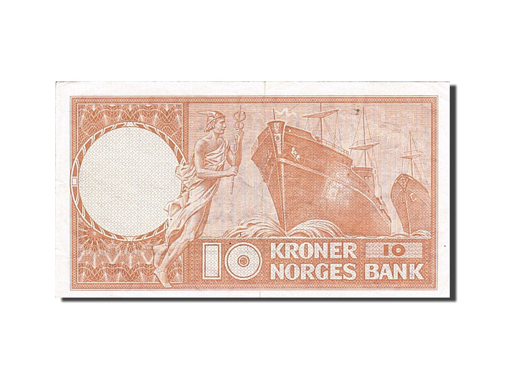 Norway, 10 Kroner, 1961, KM #31e, AU(50-53), X 5826047
