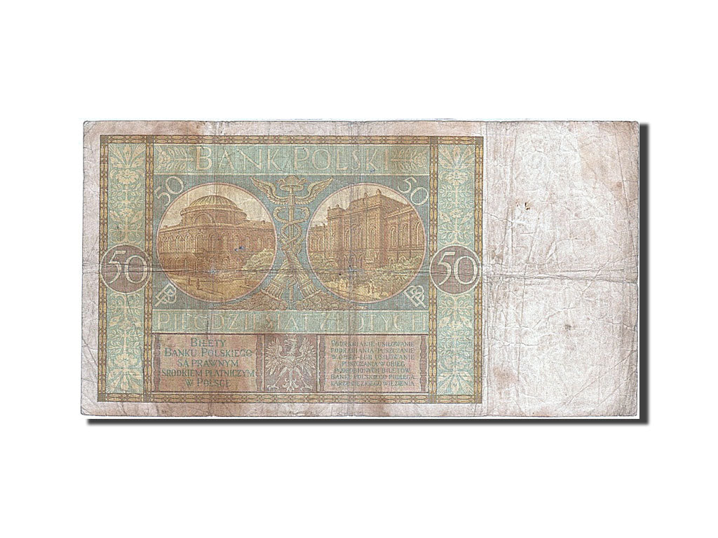 Banknote, Poland, 50 Zlotych, 1929, 1929-09-01, VG(8-10)