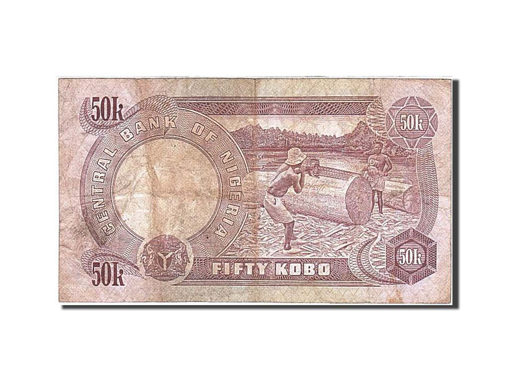 Nigeria, 50 Kobo, 1973, KM #14b, F(12-15), DC/83 236247