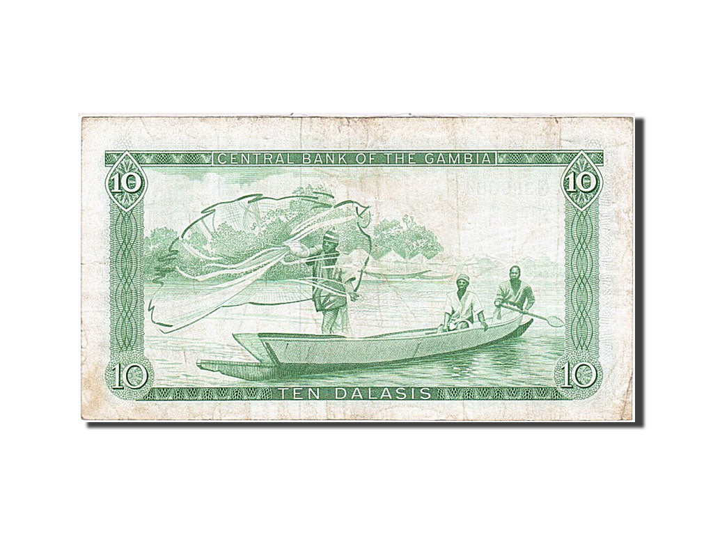 Banknot, Gambia, 10 Dalasis, 1972, VF(30-35)