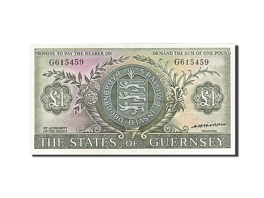 Guernsey, 1 Pound, 1969, KM #45c, EF(40-45), G 615459
