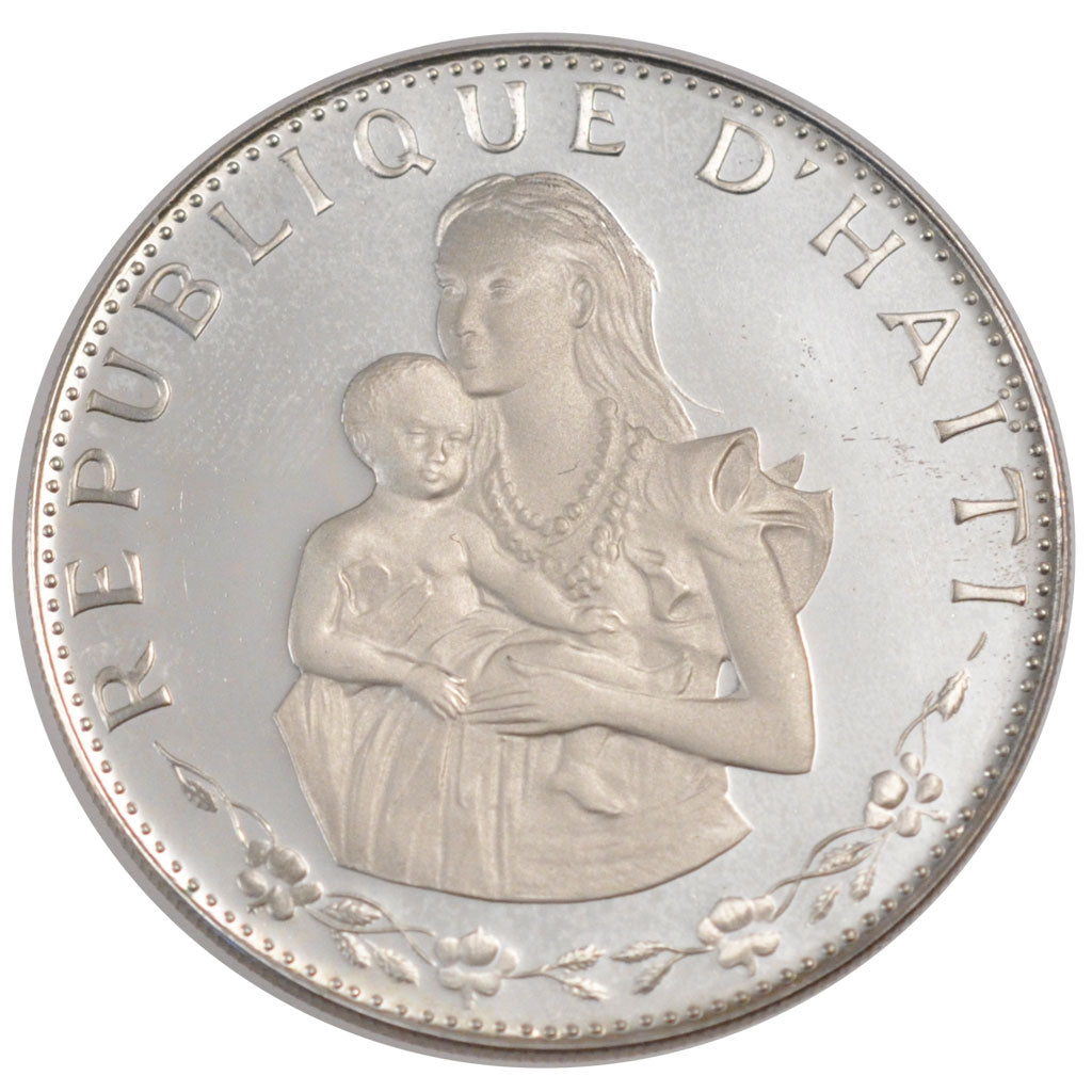 HAITI, 50 Gourdes, 1974, KM #105, MS(65-70), Silver, 16.75