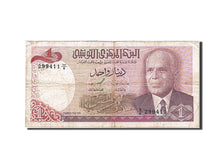 Banknote, Tunisia, 1 Dinar, 1980, 1980-10-15, VF(20-25)
