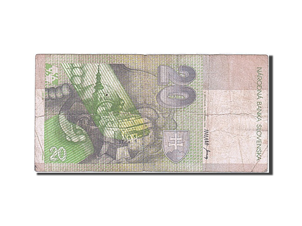Slovakia, 20 Korun, 1993, KM #20a, 1993-09-01, VG(8-10), B 14143609
