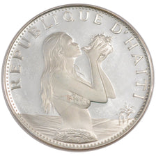 HAITI, 50 Gourdes, 1974, KM #104.1, MS(65-70), Silver, 16.75