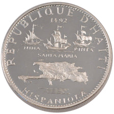 HAITI, 5 Gourdes, 1970, KM #64.2, MS(65-70), Silver, 23.52